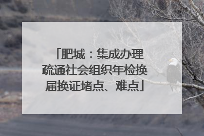 肥城：集成办理 疏通社会组织年检换届换证堵点、难点